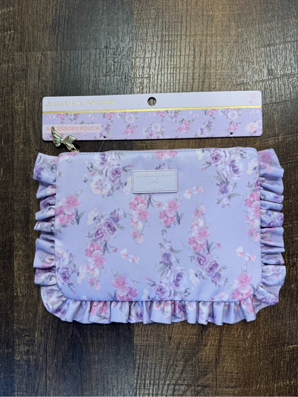 Loveshackfancy x target yoobi happy thoughts flat zip pencil case with ruffles